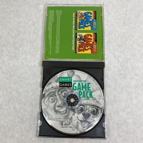 Smart Games Green Edition 300 Brain Games Pack Win 95 98 CD-ROM Vintage