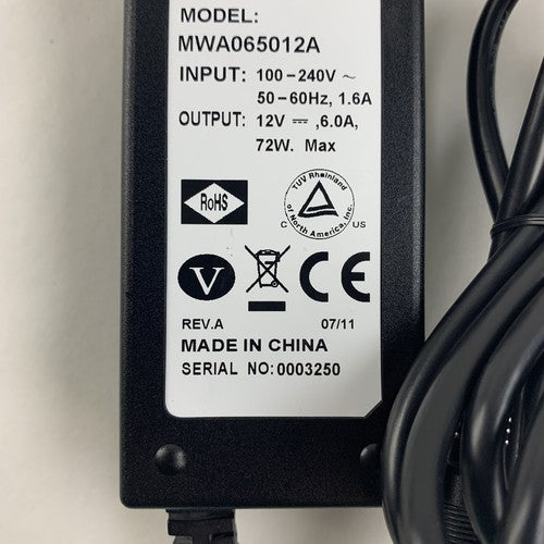 Elpac MWA065012A Adapter 12V 6A 72W Power Supply Charger For Meridian