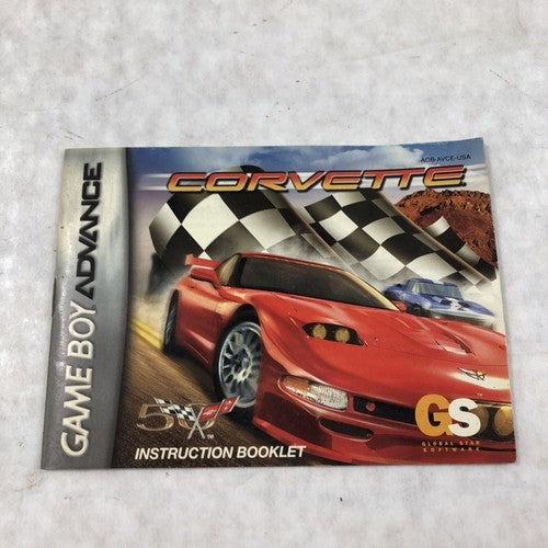 Gameboy Advance Corvette Game and Instruction Booklet