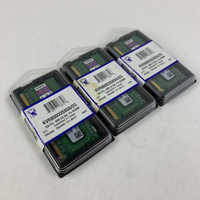 Kingston KVR800D3S8S6/2G NSMP New Sealed Lot of 3x