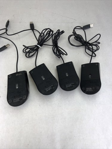 Lenovo MOEUUQA Black Wired USB Mouse (Lot of 4)