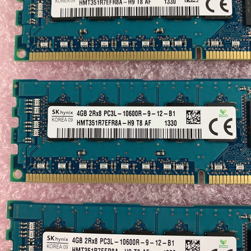 SK Hynix HMT351R7EFR8A-H9 T8 4 GB 2Rx8 PC3L-10600R Server Memory Lot of 12