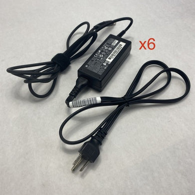 HP PPP009D 65W 19.5V 3.33A 7.4mm Laptop AC Adapter w/ Power Cord - Lot of 6