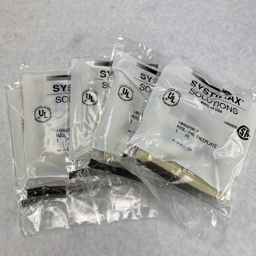 Lot( 5 ) Systimax 108685017 L Type M28L-246 8-Port Flush Mounted Faceplate Ivory