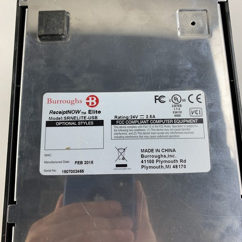 Burroughs Elite SRNELITE-USB Smart Source Receipt Tested No Power Supply