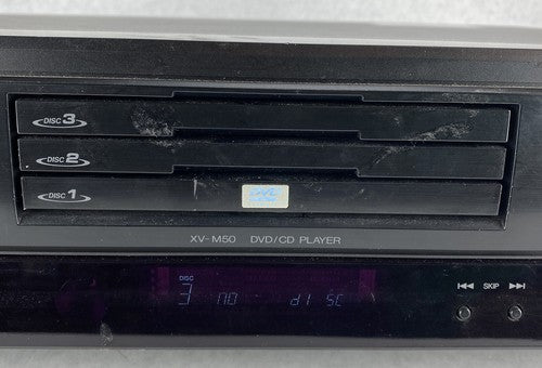 JVC XV-M50BK 3-Disc DVD Player DVD/CD/VCD Player w/Digital Out NO REMOTE
