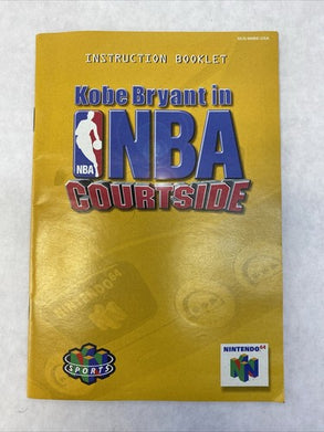 Kobe Bryant In NBA Courtside Nintendo 64 1998 Instruction Booklet Manual ONLY