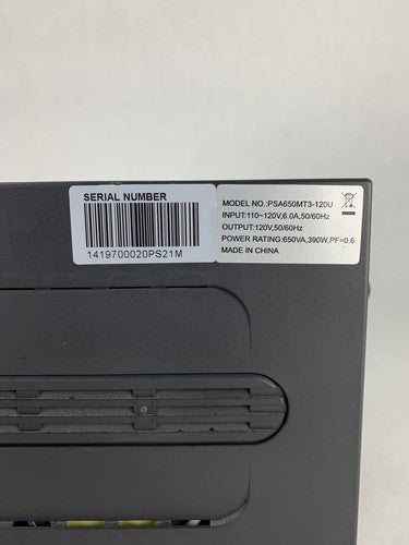 Emerson Network Power Liebert PSA650MT3-120U Battery Backup Tested No Battery