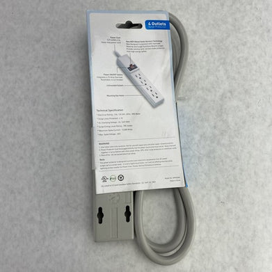 SurgExpert S9P402A6 4 Outlet 180J Surge Protector 3ft Power Strip (Lot of 2)