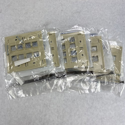 Lot( 5 ) Systimax 108685017 L Type M28L-246 8-Port Flush Mounted Faceplate Ivory
