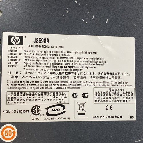 HP ProCurve J8698A 5412zl 10x J8702A 2x J8705A Gig PoE Switch 2x PSU - Tested