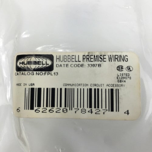 Hubbell Premise Wiring FPL12 2 Space Jack Plate Off White