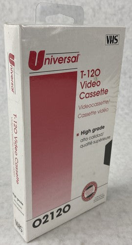Universal T-120 Blank VHS High Grade 2hr SP 4 hr LP 6hr SLP Video Cassette Tape