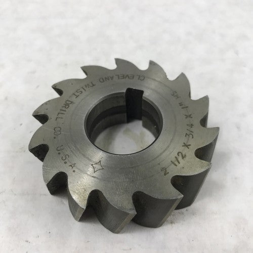 Cleveland Twist Drill Co. U.S.A. 2 1/2 X 3/4 x 1" High Speed Shell-End Mill
