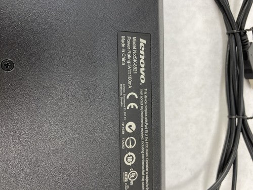Lot of 5 Lenovo KU-0989 Slim Wired USB Computer Keyboard 54Y9489 Black