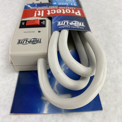 TrippLite TLP404 4 Outlet 390J Surge Protector 4ft Power Strip