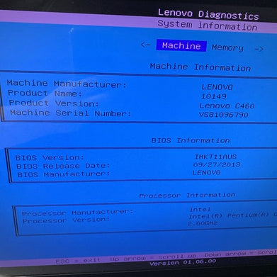 Lenovo C460 AIO-FOAD 21.5" Intel Pentium G3220T 2.60GHz 4GB No HDD No OS No AC