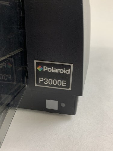 Polaroid P3000E Single-Sided Multi-Color ID Card Printer Power Tested No Ribbon