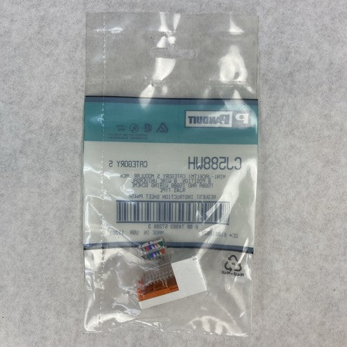 Panduit White Mini-Jack CJ588WH CAT5 RJ45 Modules T568A and T568B - Lot of 11