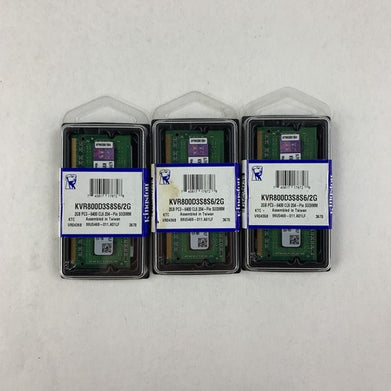 Kingston KVR800D3S8S6/2G NSMP New Sealed Lot of 3x