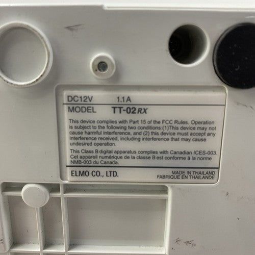 Elmo TT-12RX document camera visual presenter some cracks WITHOUT AC/DC adapter