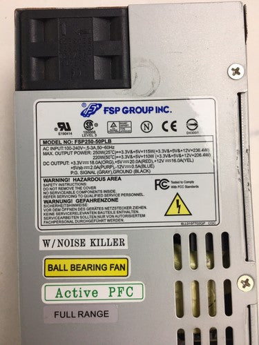 FSP Group FSP250-50PLB  9PA2509033 100-240V - 5-3A 50-60Hz Power Supply Tested