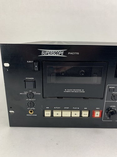 SuperScope PAC770U Professional Sound System Mixer CD Player Tested Mic 1 Bad