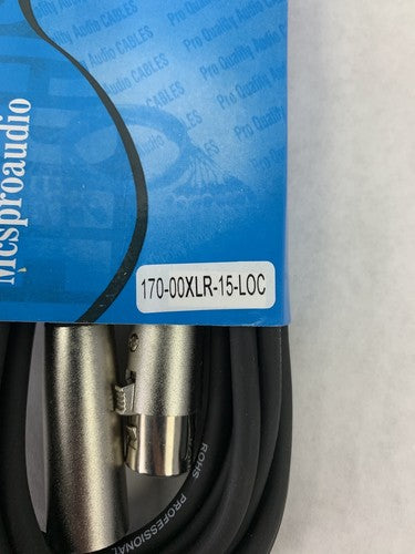 New Box Opened Professional Grade 3Pin Male To Female XLR 170-00XLR-15-LOC