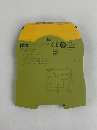 Pilz 750108 PNOZ s8 24VDC Contact Expansion Module Missing Terminal Untested