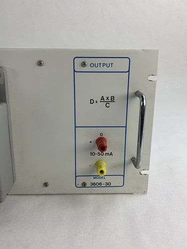 Lab-Volt 3606-30 Industrial Multiplier Divider D=AxB/C 120 VAC 60 Hz Untested