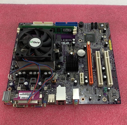 ECS C510M-M Motherboard AMD Athlon 64 x2 2GHz 2GB RAM w/Shield