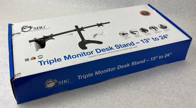 SIIG Triple Monitor Desk Stand for 13" to 24" Displays ACN1352X CE-MT1812-S1