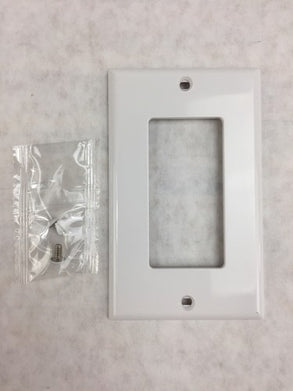 Lot of 5 C2G 03725 Decorative One Cutout Single Gang Wall Plate - White