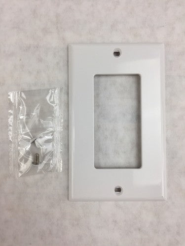 Lot of 5 C2G 03725 Decorative One Cutout Single Gang Wall Plate - White