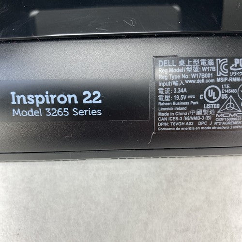 Dell Inspiron 22-3265 21.5" Touch  AIO AMD E2-7110 1.80GHz 4GB RAM No HDD OS