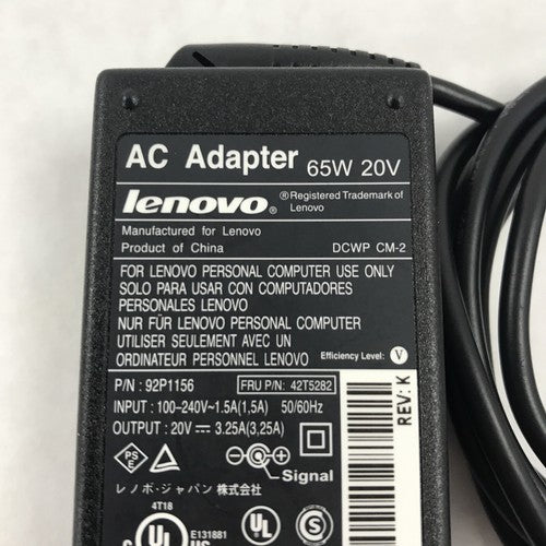 Lot of 8 Lenovo 92P1156 65W 20V AC Adapter 1.5A 60Hz