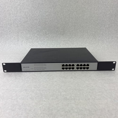 Belkin F5D5141-16 Mountable 16 Port Gigabit Switch w/ Power Cord - Tested