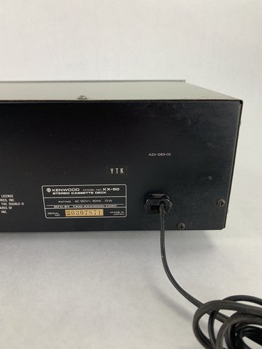 Vintage Kenwood KX-50 Stereo Cassette Deck For Parts and Repair