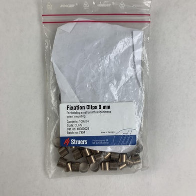 Struers 40300025 9MM  Fixation Clips DIA 96x Count