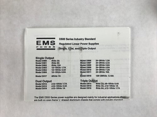 EMS Power - Open Frame PSU - Model D503 - 12-15V 1.7A