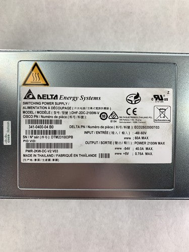 Cisco Delta  DHF-2DC-2100W-V  341-0400-04 B0 Power Supply