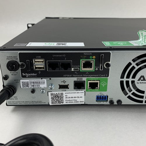 APC SMX1500RM2UCNC Battery Backup UPS w/ AP9641 No Batt No Caddy No FacePlate