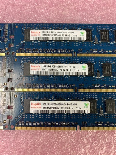 Hynix 6GB Kit 6x1GB 1Rx8 PC3-10600E-9-10-D0 Server RAM HMT112U7BFR8C