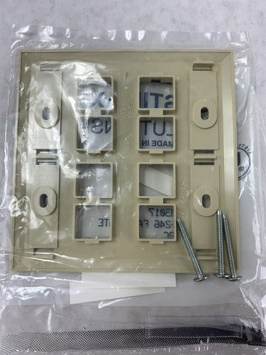 Lot( 3 ) Systimax 108685017 L Type M28L-246 8-Port Flush Mounted Faceplate Ivory
