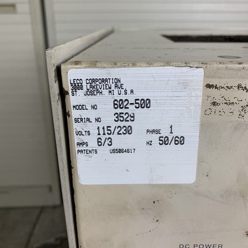 Leco Corp. SC-444 Carbon and Sulfur Analyzer /w 602-500 Furnace No HDD