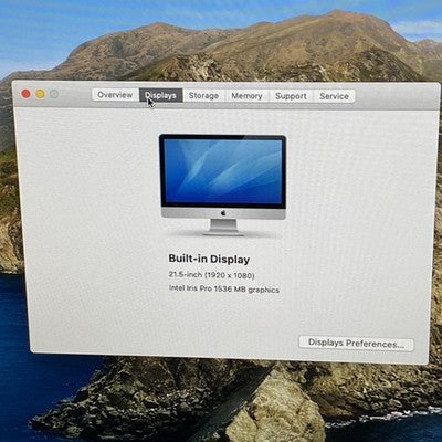Apple A1418 iMac 21.5" 2013 2.7GHz Core i5 16GB RAM 1TB HDD Fusion macOS 10.15.8
