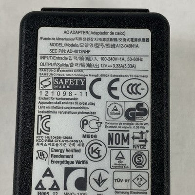 Chicony A12-040N1A 12V 3.33A 40W AC Adapter (Lot of 9)