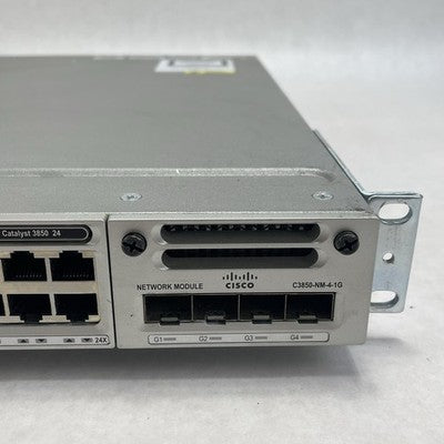 Cisco Catalyst WS-C3850-24T-L V06 24 Port Switch Tested & Reset 1X PSU