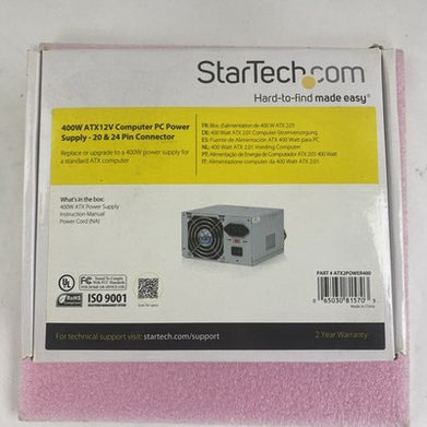 Startech AP-450XS12V ATX2PW400PRO Power Supply No Power Cord