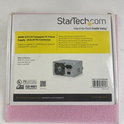 Startech AP-450XS12V ATX2PW400PRO Power Supply No Power Cord
